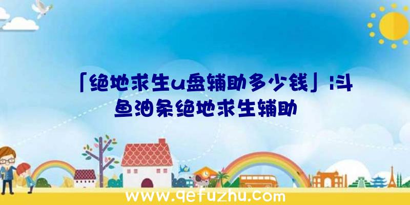 「绝地求生u盘辅助多少钱」|斗鱼油条绝地求生辅助